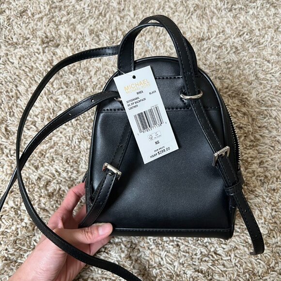 Michael Kors Rhea Extra-Small Pebbled Leather Backpack - Picture 2 of 6
